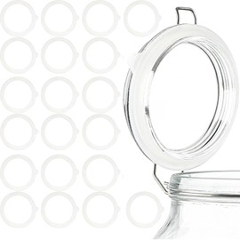 20Pcs Rubber Sealing Ring, Rubber Seals Rings for Glass Jars, Leak-Proof Airtight Rubber Seal for Mason Jars, Elastic And Fits Most Sizes, Elastic Rubber Seals Rings for Regular Mouth Canning Jars
