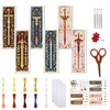 FREEBLOSS 6 PCS Cross Stitch Bookmark Kits for Beginner Stamped