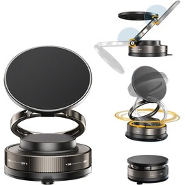 360° Adjustable Vacuum Magnetic Phone Holder – Suction Cup Mount for Magsafe, Compatible with All Smartphones | Car, Mirror, Gym & Makeup Use