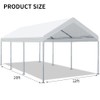 Rutile 12'x20' Carport Replacement Top Canopy Cover for Car Garage