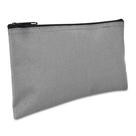 DALIX Bank Bags Money Pouch Securi Deposit Utility Zipper Coin Bag Gray 2 Pack