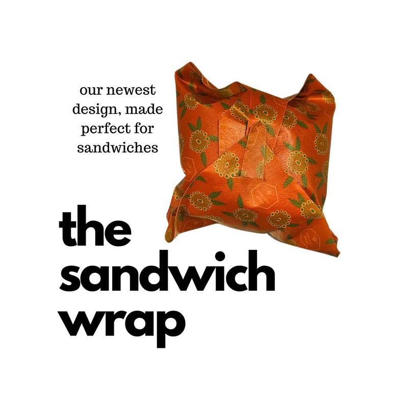 Honeybee Beeswax Sandwich Wrap (34cm x 35cm), Eucalyptus