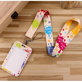 Inspirational Quotes ID Lanyard Badge Holder Cute Key Lanyard Neck Strap for Women Girls Kids Nurses Teachers for Keys & ID Badge Preppy School ID Holder Cool Keychain for Men Teens