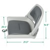 ERGOSEAT Folding Boat Seat Padded Folding Boat Chair with Backrest