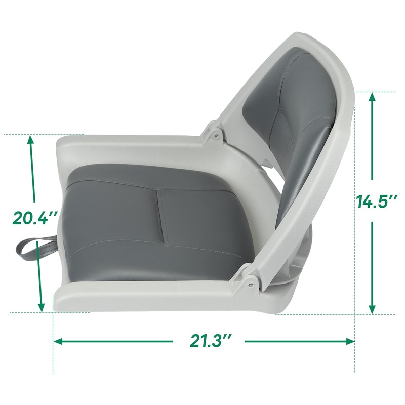 ERGOSEAT Folding Boat Seat Padded Folding Boat Chair with Backrest