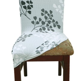 JMYDecor Dining Chair Covers Set of 6,Stretch Printed Removable Washable Chair Slipcovers Seat Protector Cover for Kitchen Dining Room Home Party Hotel Wedding