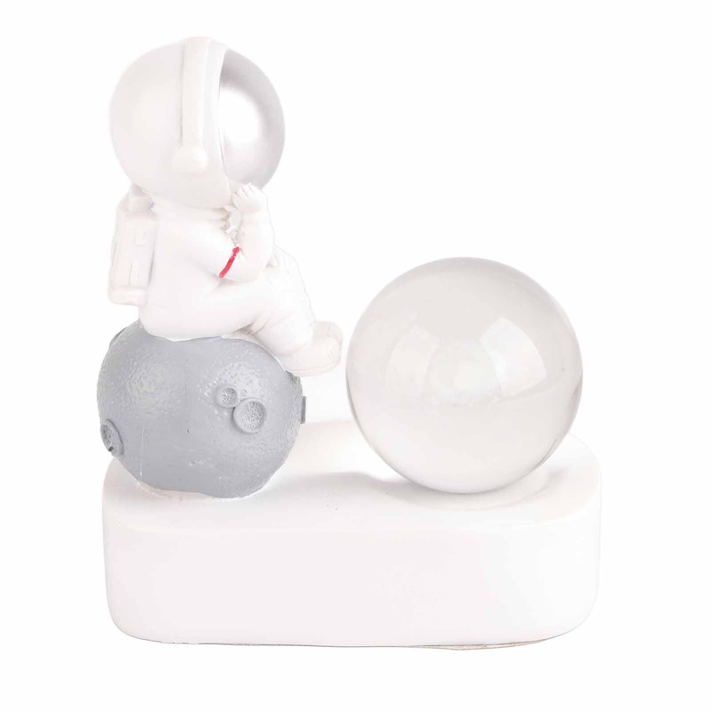 Resin Astronaut Crystal Ball Night Light Galaxy 3D Inner Carving