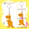 LAMEK Lucky Charm Keyring, Orange Dino