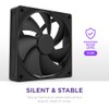 F140P - 140mm Static Pressure Fans - Single - Black