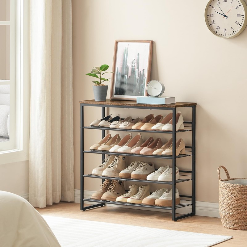 HOOBRO Shoe Rack, 5 Tier Shoe Organizer for Front Door