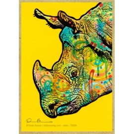 Rhinoceros Rhino Wildlife Colorful Pop Art Fridge Wood Magnet 2.5x3.5 NEW A72