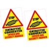 2 x Catalytic Converter Lock Security Mark Vinyl Sticker 100x70mm