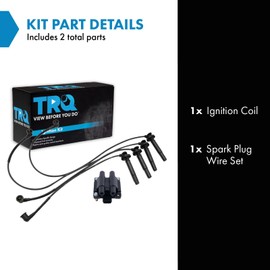 TRQ Ignition Coil Kit 2 Piece Compatible with 2005-2006 Saab 9-2X 2005-2008 Subaru Forester 2005-2010 Impreza 2005-2009 Legacy 2005-2009 Outback