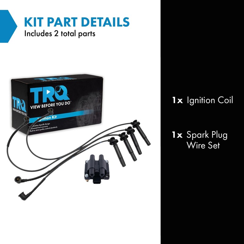 TRQ Ignition Coil Kit 2 Piece Compatible with 2005-2006 Saab