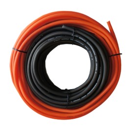 RonDexy 8 Gauge Orange/Black CCA Power/Ground Wire - 25ft Each - Automotive, Stereo, Home Theatre
