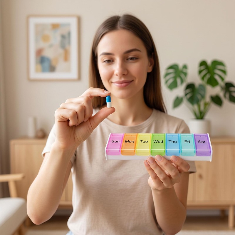 Extra Large Pill Organizer, XXL 7 Day Pill Box Weekly