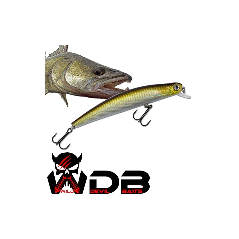 Angel-Berger Wild Devil Baits Zander Wobbler Artificial Bait Flat Runner