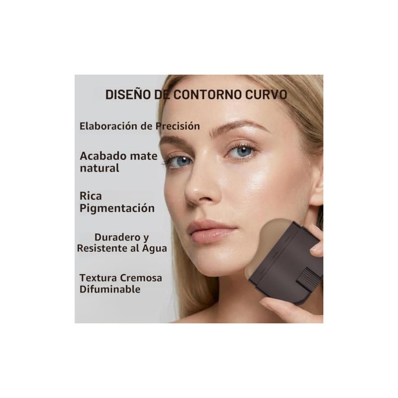 Barra de Contorno en Crema de Tono Frío, Barra Bronceadora