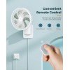 LEMOISTAR 8 Inch Small Wall Mounted Fan with Remote Control,