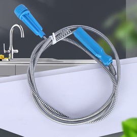 3.94Ft Clog Remover Drain Relief Auger Cleaner Tool, Sink Drain and snake Overflow Cleaning Brush, Sewer Hair Catcher for Bathroom Tub, Toilet, Clogged Drains, Dredge Pipe, Sewers, Sink, Kitchen