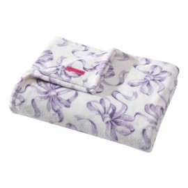 Betsey Johnson - Blanket, Ultra-Soft Plush Bedding, Warm & Cozy, Oversized Room Essentials (Ballet Bows Purple, King)