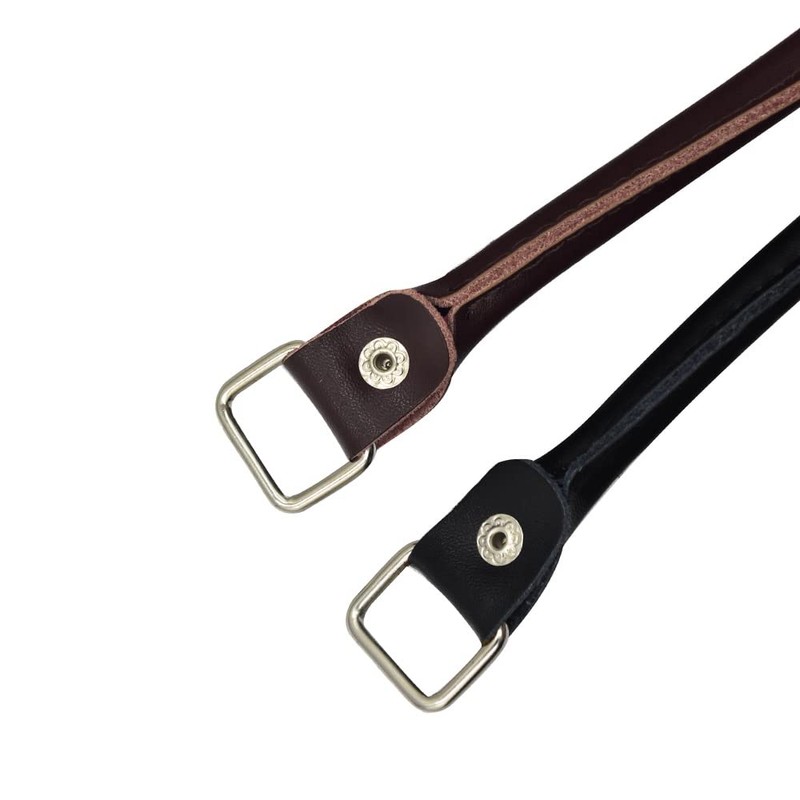 f-min Genuine Leather, Double Layer Leather, Black with D Can,