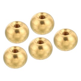 PATIKIL M3 x 0.5 Thread 5 Pack Cap Nuts Button Brass Ball Lamp Decoration Screw Caps Nut for Furniture Lighting