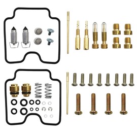 Shtuomoland 2 Set Carburetor Carb Gaskets Jets Rebuild Kit Compatible with Suzuki GS500F GS500 2004 2005 2006 2007 2008 2009 Replace 7261662-1 18-5059