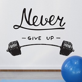 Wall Quote Motivational Home Wall Decor Vinyl Decal Mural Art Inspire Never Give Up