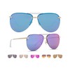 DIFF Tahoe Designer Oversized Aviator Sunglasses for Women UV400 Protection,