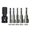 2PCS 1/2 inch Square Drive to 1/4 inch Hex Female