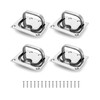 QWORK 4 Pack Marine Grade 316 Stainless Steel Boat Ring