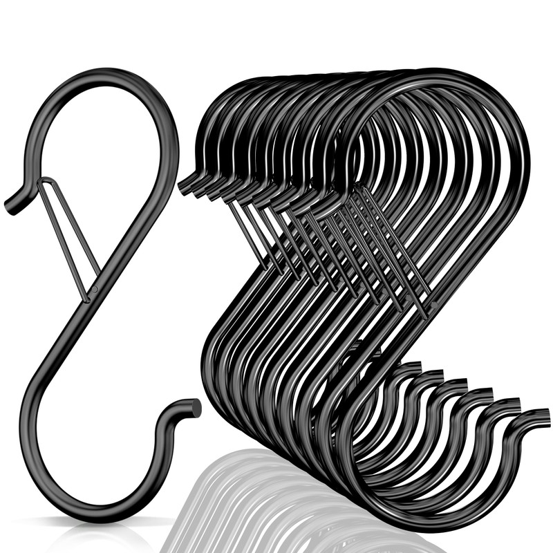 WHITECLOUDZ 10Pack Heavy Duty S Hooks for Hanging with Safety
