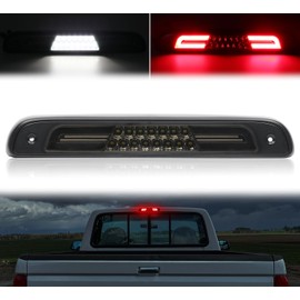Aexploer 3rd Third Brake Lights LED Compatible with F1501994-1996 F250/F350 1994-1997/for Bronco 1992-1996 High Mount Stop Light Assemblies White Cargo& Red Brake (Smoked Lens)