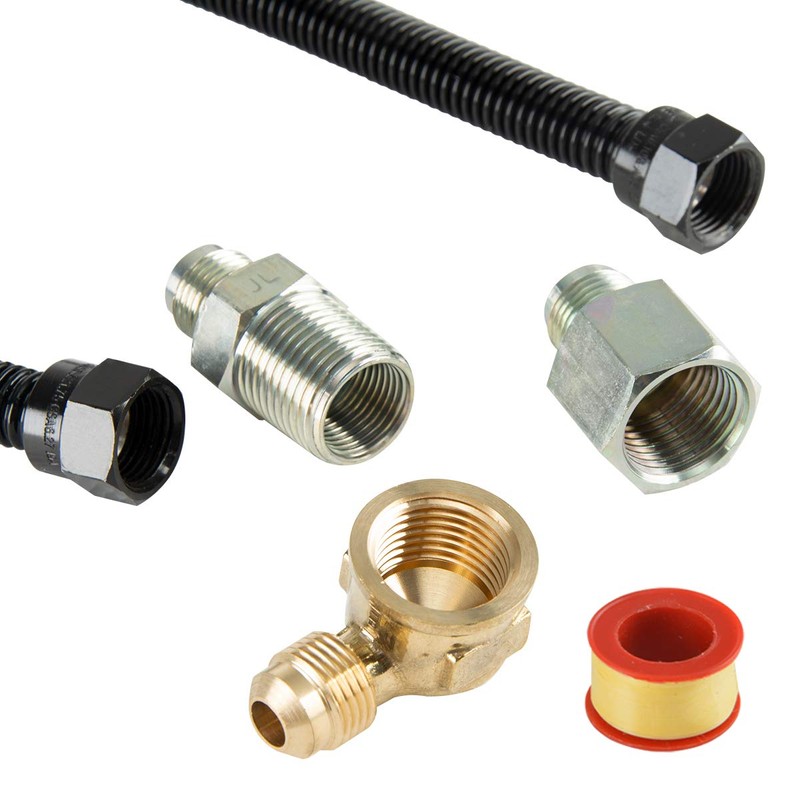 Stanbroil 3/8" X 48" Non-Whistle Flexible Flex Gas Line with