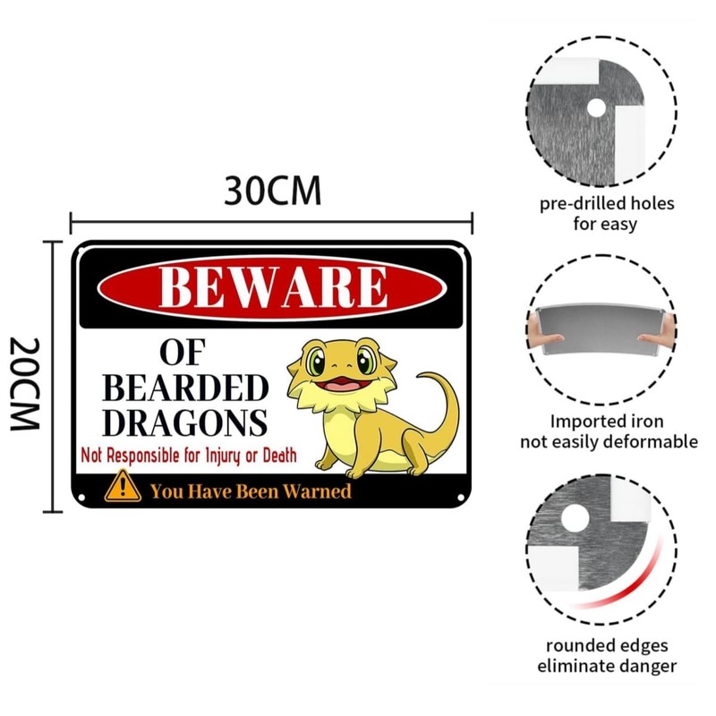 Beware Of Bearded Dragons Sign For Bearded Dragon Tank Cage