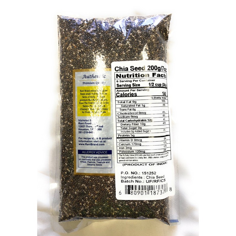 Rani Chia Seeds 7oz (200g) ~ All Natural | Vegan