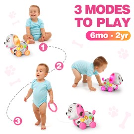 Musical Puppy Baby Toys 6-12 Months, 1st Birthday Gifts for 1 Year Old Girl Boy, 6 7 8 9 10 11 12-18 Months Toy for Baby Gift, Bilingual Toy for One Yr, Learn Crawling, Walking, ABC,123s, Music