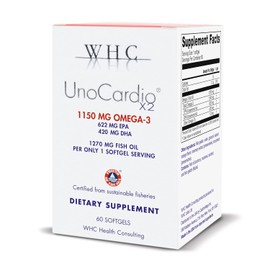 WHC  UnoCardio X2  Triglyceride Omega-3 cidos grasos  1270 mg de pescado Suplemento de aceite (622 mg EPA  420 mg DHATotal 1150 mg de Omega 3 por...  