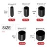 sourcing map 50pcs Round Rubber End Caps 3mm 6mm 12mm