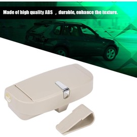 Visera de coche Estuche para gafas de sol Soporte para gafas para visera de sol Coche Versátil para automóvil Gafas de sol Estuche para almacenamiento Clip Estuche Organizador Caja Universal(Beige)