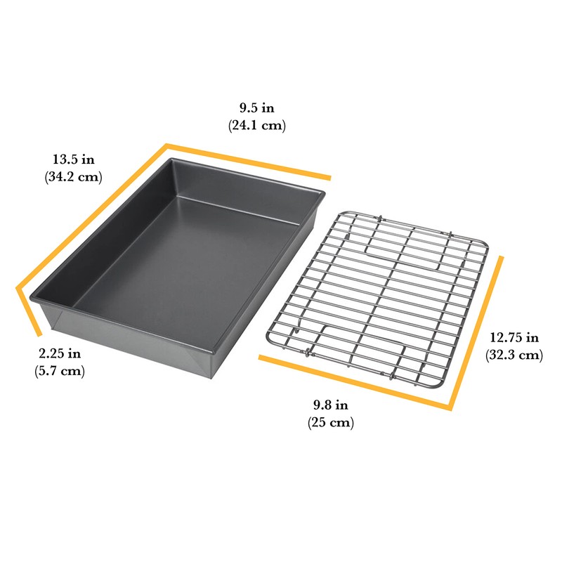 Chicago Metallic Pro Non-Stick Roast and Broil Baking Pan with