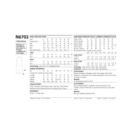 New Look Misses' Skirt Sewing Pattern Kit, Code N6702, Sizes 6-8-10-12-14-16-18