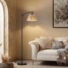 Oneach Boho Rattan Floor Lamp for Living Room, Farmhouse Standing