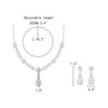 EleQueen Wedding Round Teardrop Crystal Costume Jewelry Set for Women,