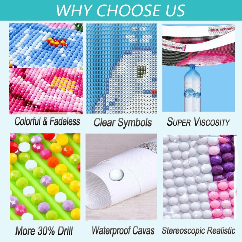 Diamond Art Kits for Adults - 6 Pack Funny Animals