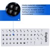 2 Pack English Universal Keyboard Alphabet Stickers, White Background with