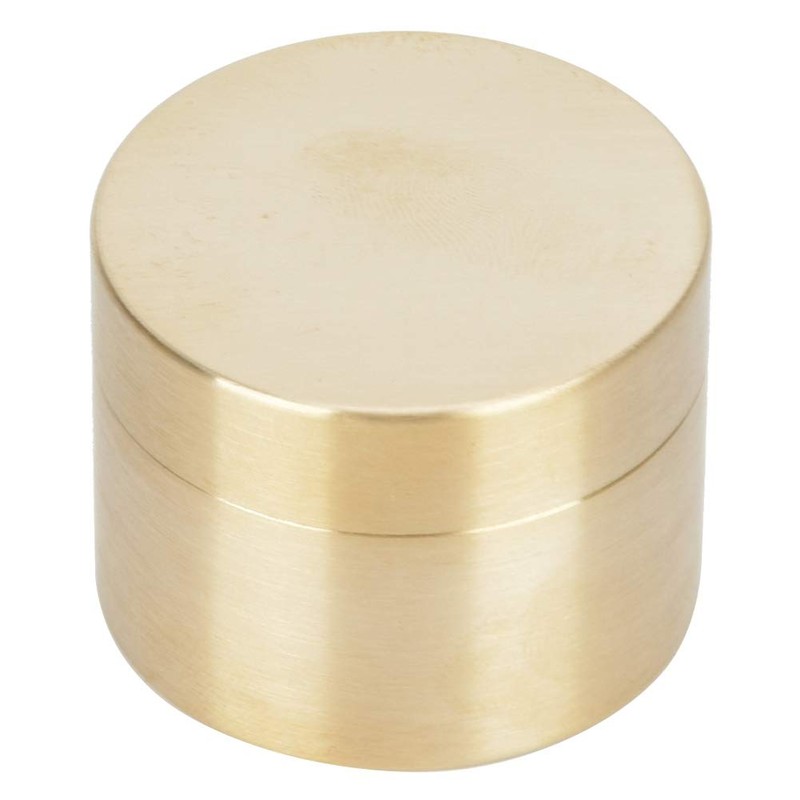 Dilwe Pocket Pill Boxes, Brass Round Shape Waterproof Dustproof Moisture
