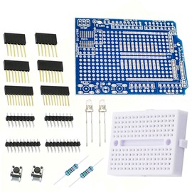 Youmile 1 Prototype Shield Prototyping Extension Board with SYB-170 Mini Breadboard for Arduino UNO R3 MEGA328P ATMEGA328P ProtoShield DIY Kit