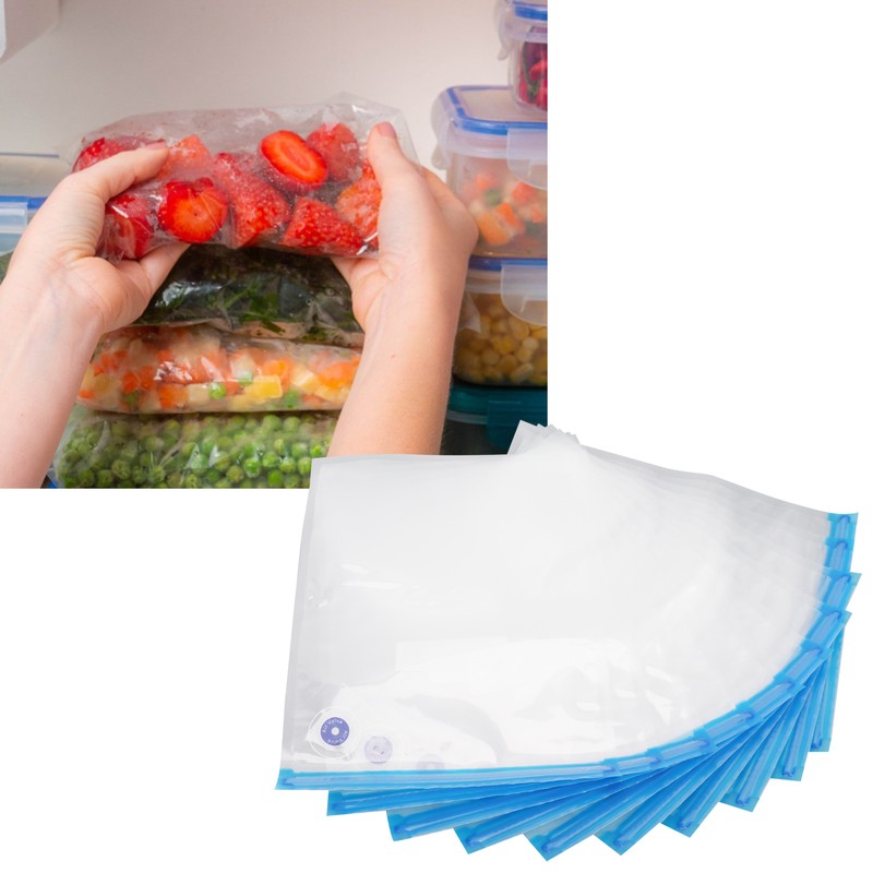 10Pcs Food Vacuum Bag Odorless Space Saving Vacuum Sealer Bag